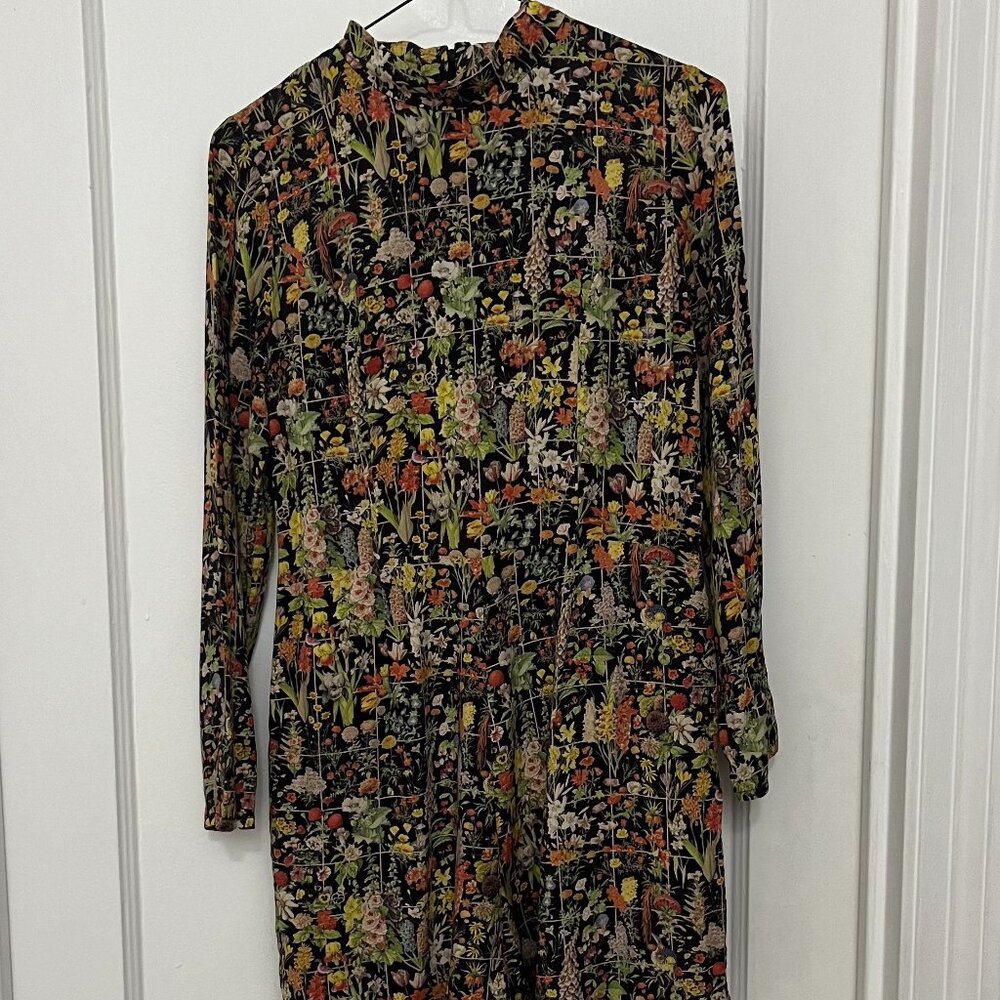 Samantha Pleet Long Sleeve Romper - W Size 6 - Botanical Print